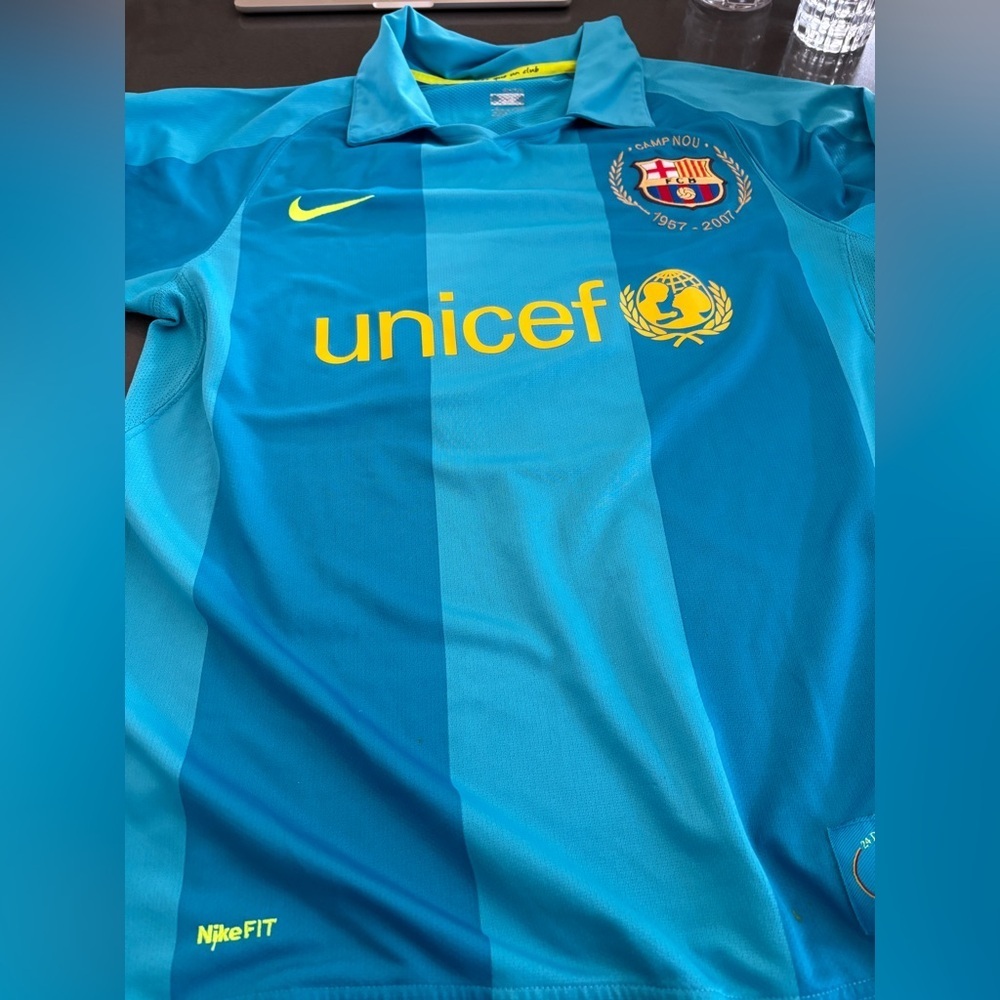 Barcelona 2007 2008 away jersey size small excellent condition blue Ivan Jersey
